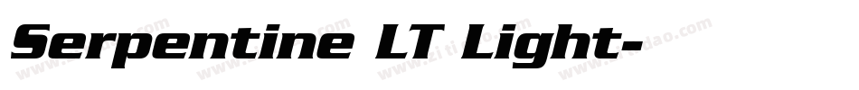 Serpentine LT Light字体转换